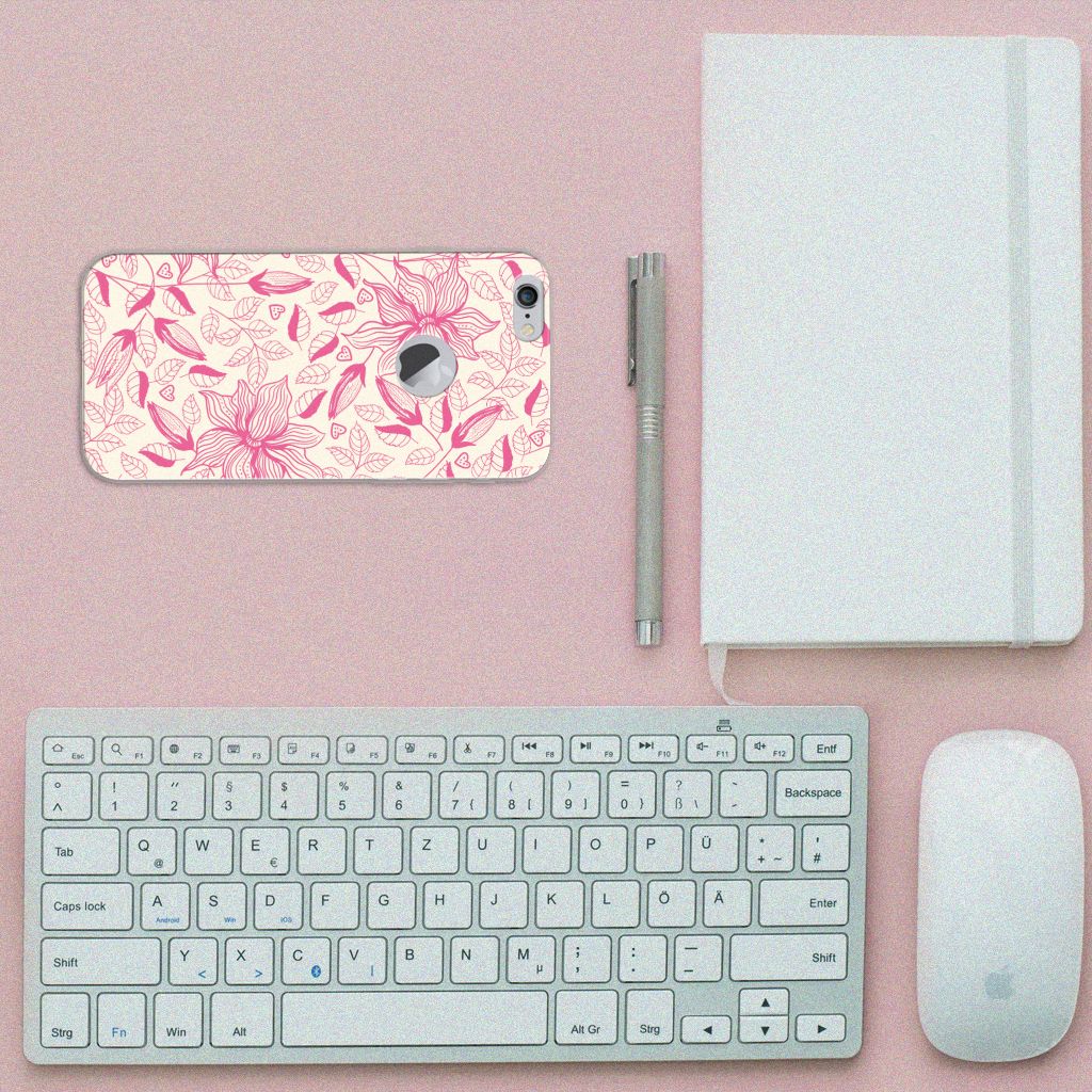 Apple iPhone 6 Plus | 6s Plus TPU Case Pink Flowers