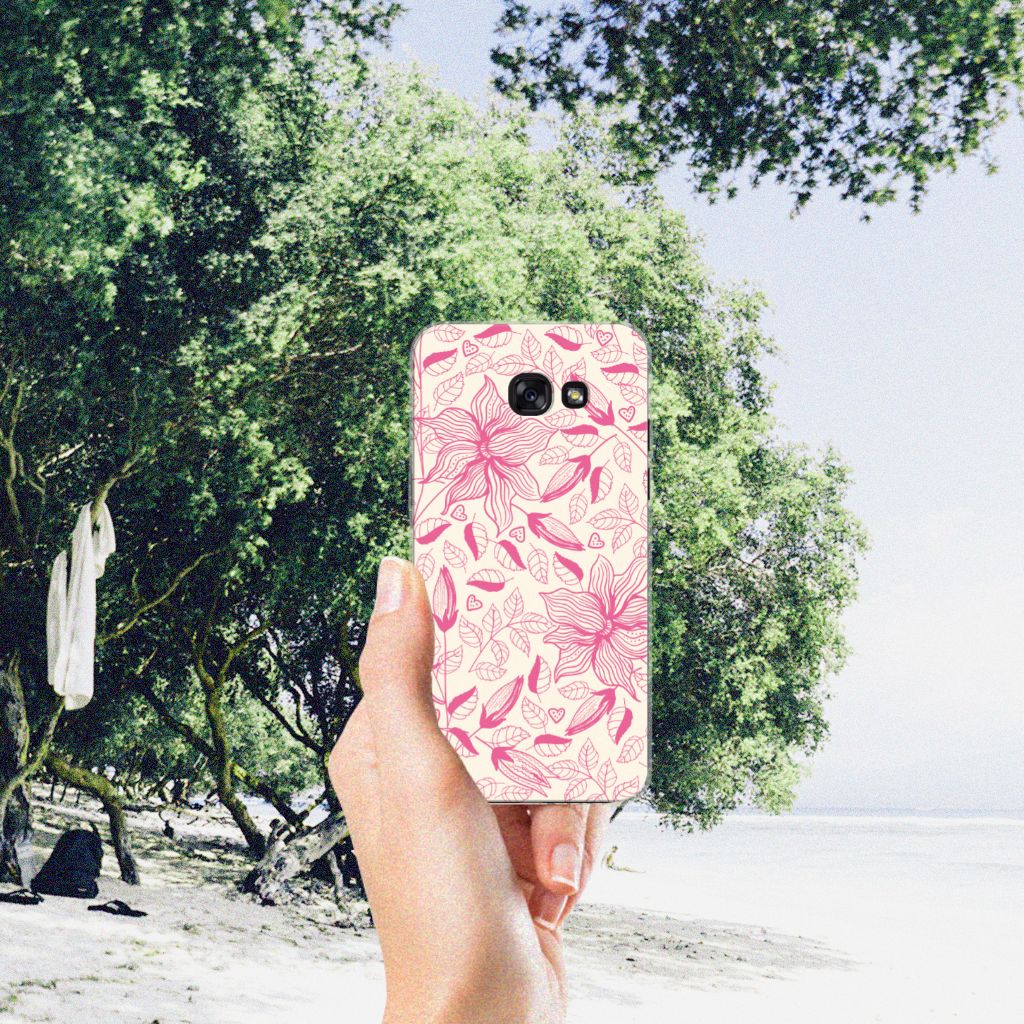 Samsung Galaxy A5 2017 TPU Case Pink Flowers