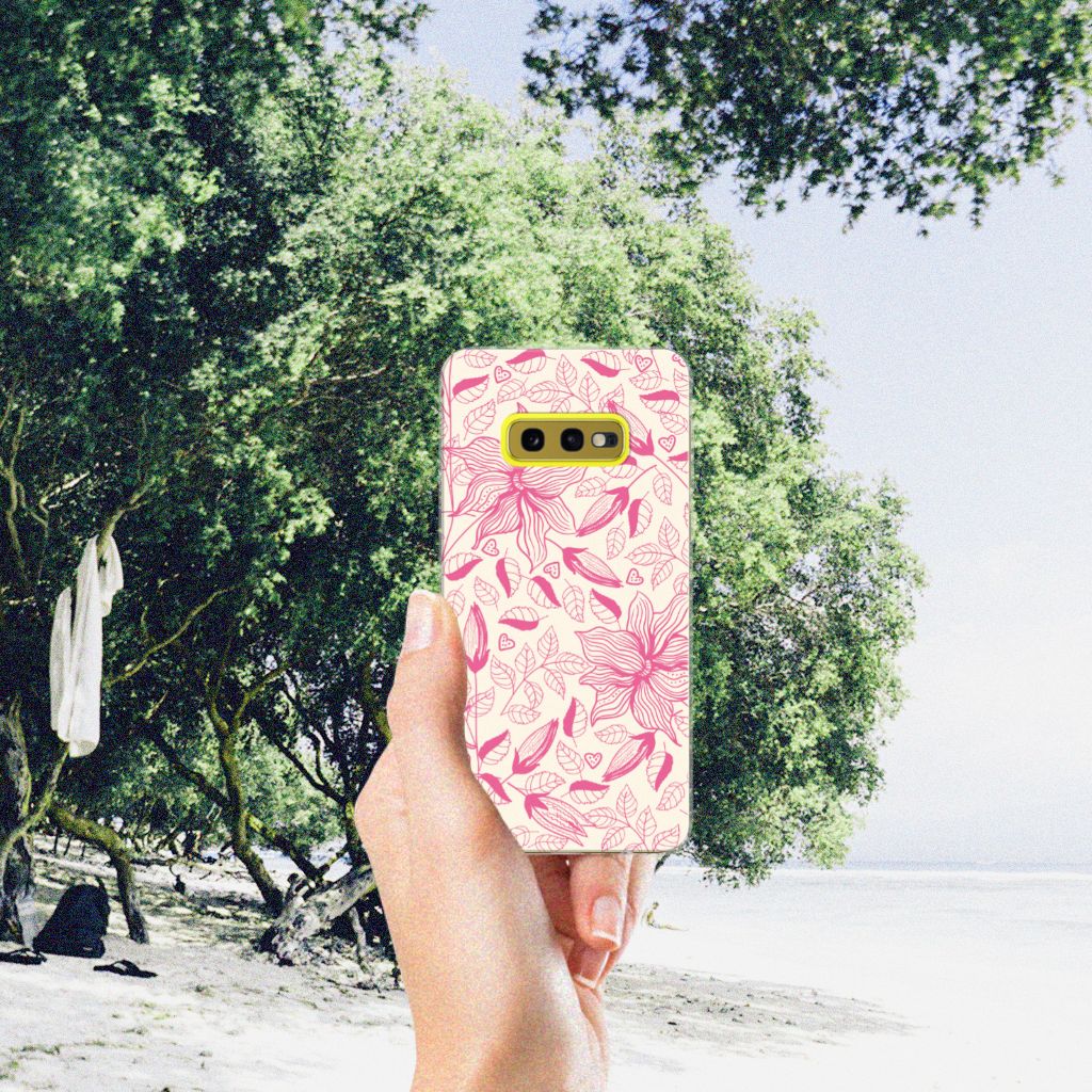 Samsung Galaxy S10e TPU Case Pink Flowers