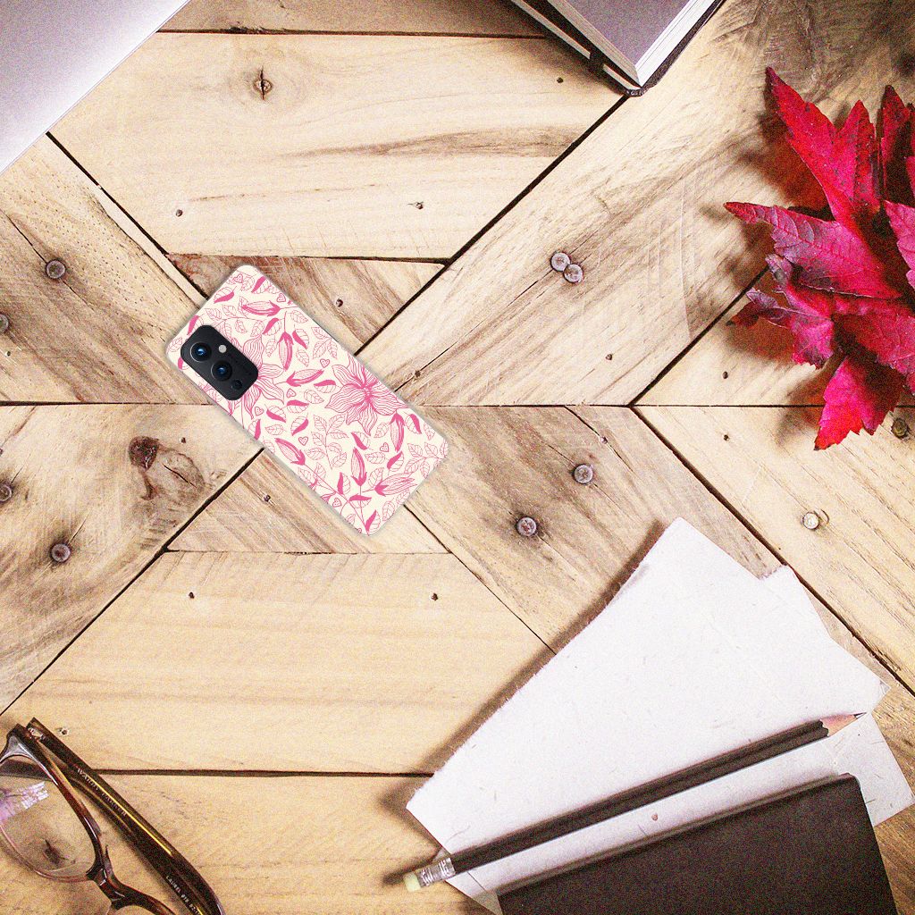OnePlus 9 TPU Case Pink Flowers