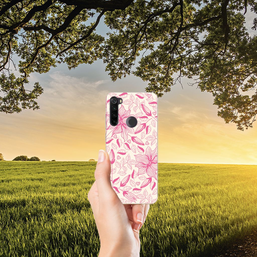 Xiaomi Redmi Note 8T TPU Case Pink Flowers