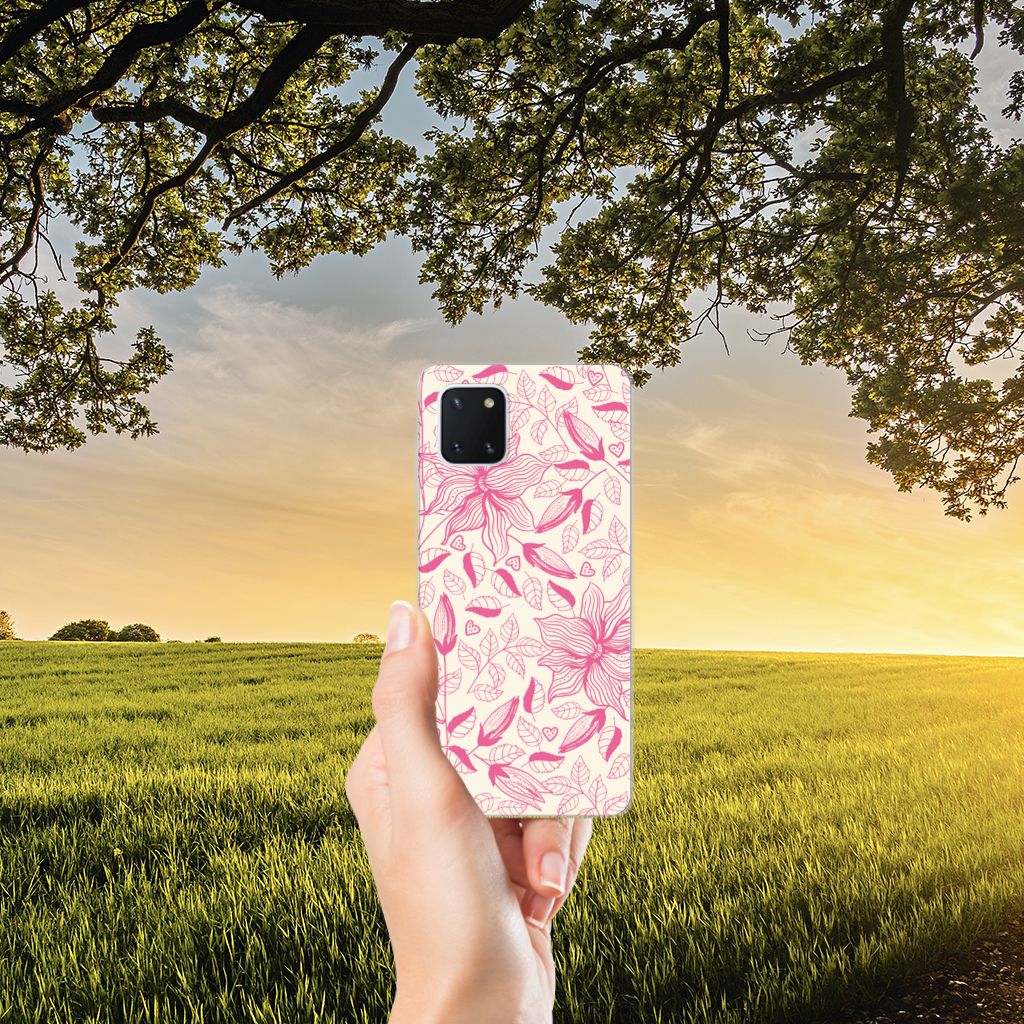 Samsung Galaxy Note 10 Lite TPU Case Pink Flowers