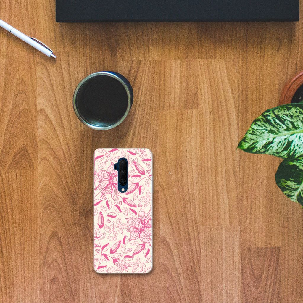 OnePlus 7T Pro TPU Case Pink Flowers