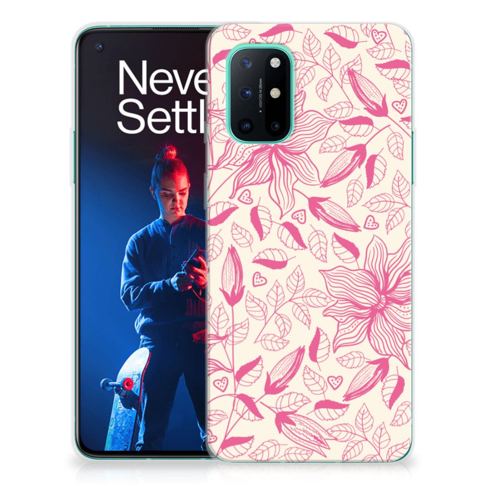 OnePlus 8T TPU Case Pink Flowers