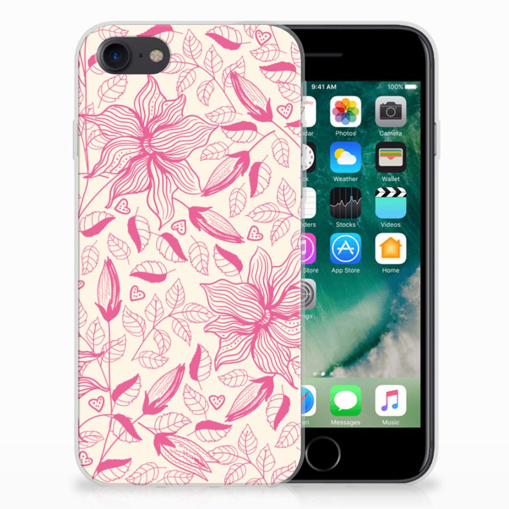 iPhone SE 2022 | SE 2020 | 8 | 7 TPU Case Pink Flowers