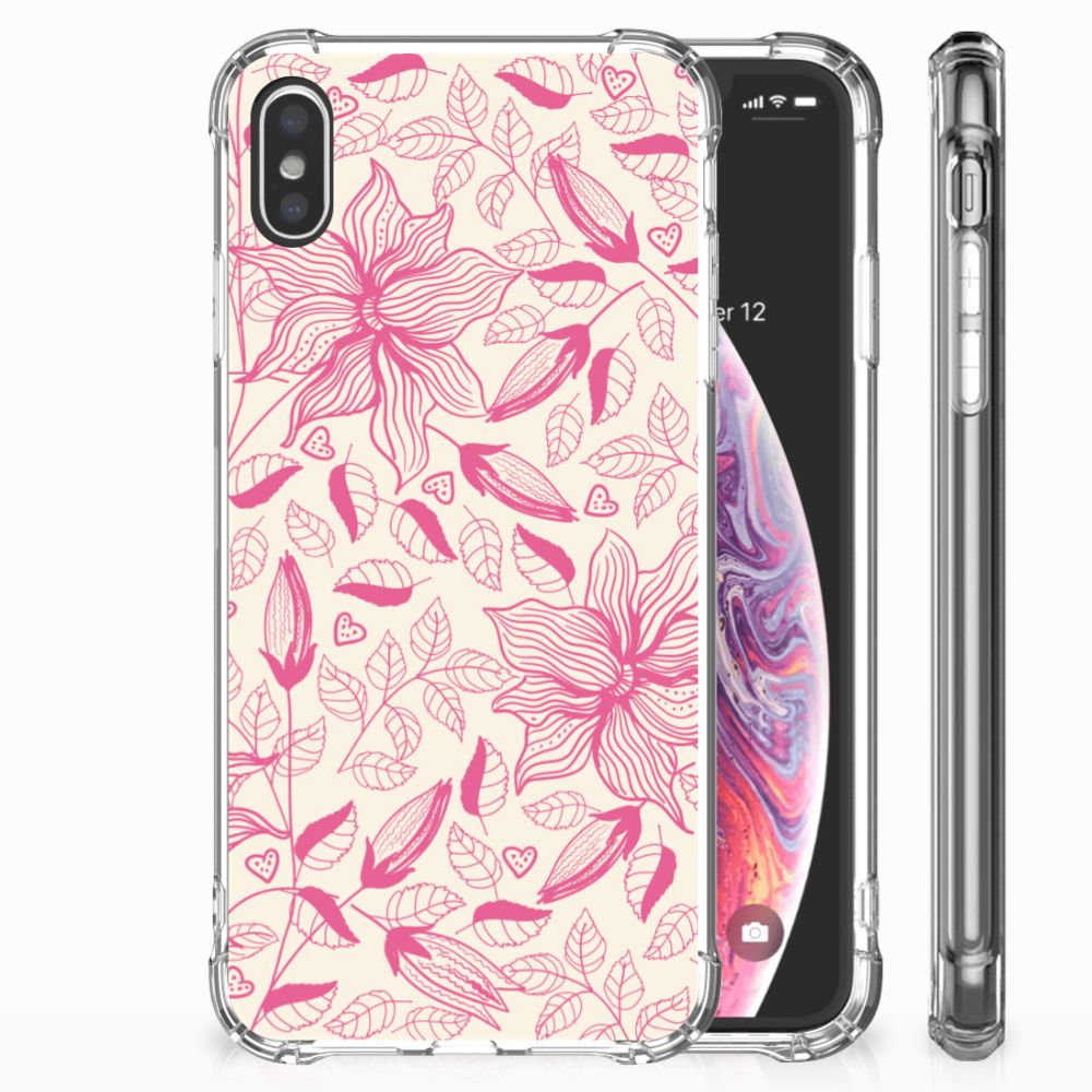 Apple iPhone Xs Max Case Pink Flowers