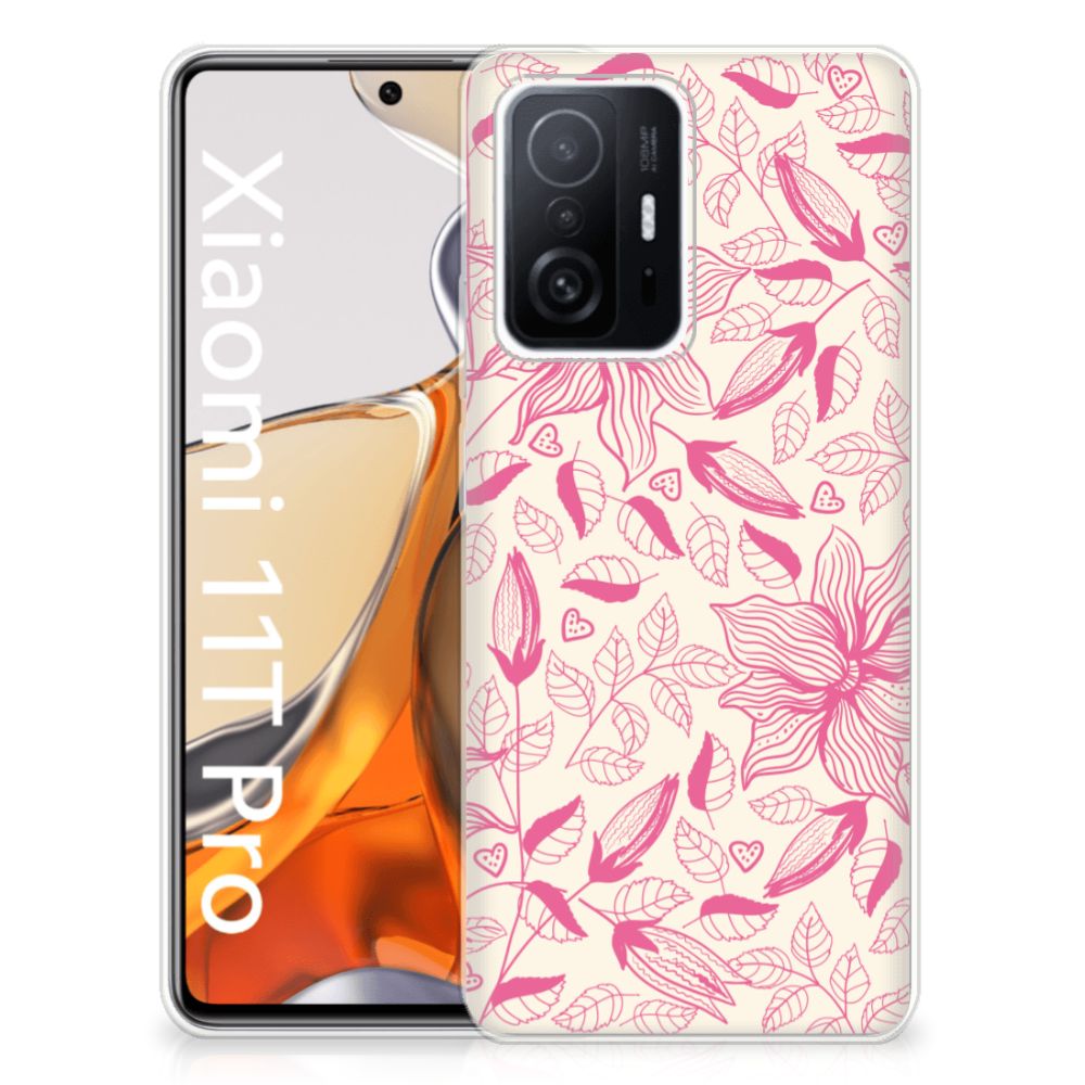 Xiaomi 11T | 11T Pro TPU Case Pink Flowers