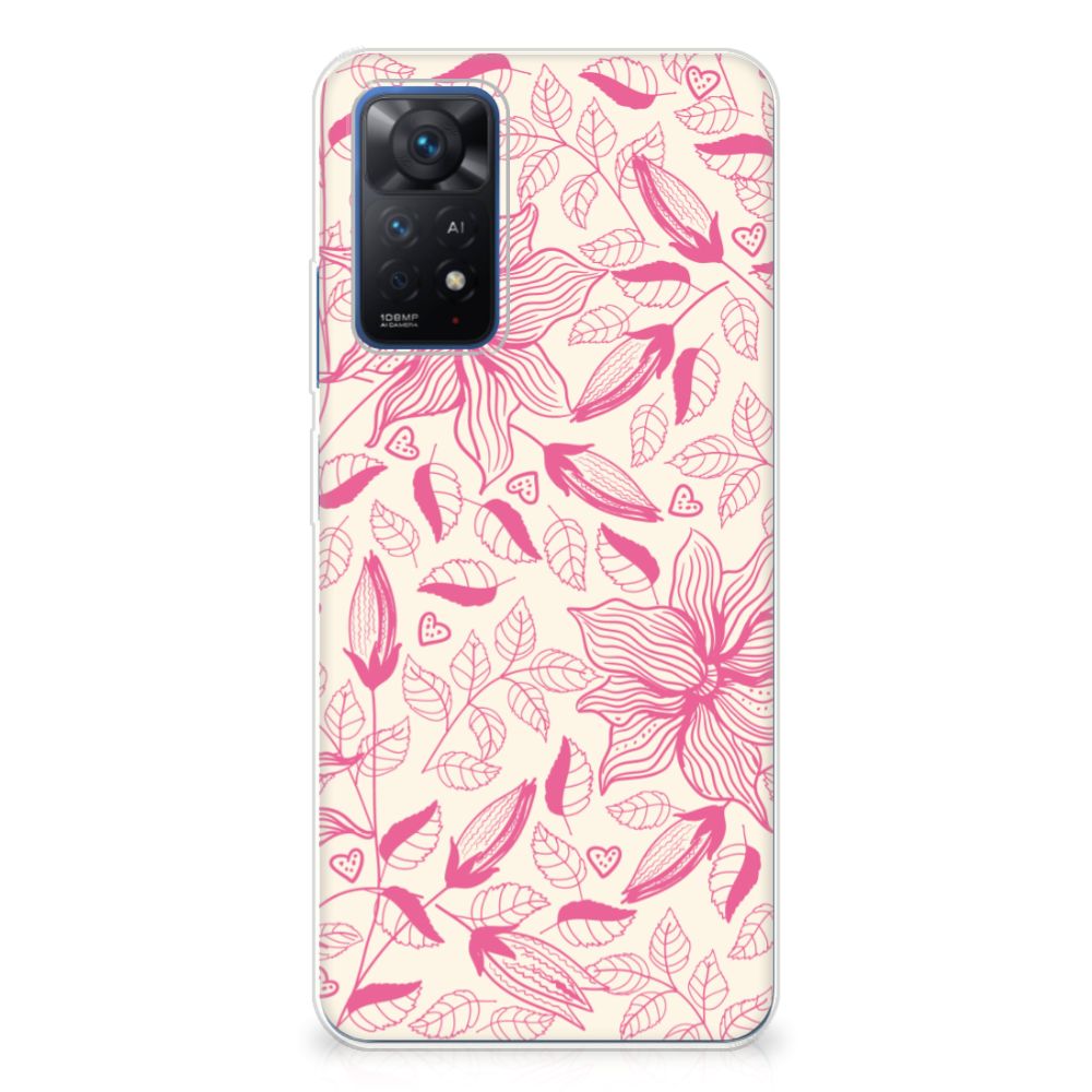 Xiaomi Redmi Note 11 Pro 5G TPU Case Pink Flowers
