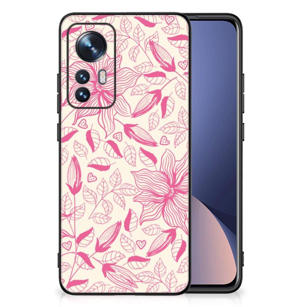 Xiaomi 12 | 12X Bloemen Hoesje Pink Flowers