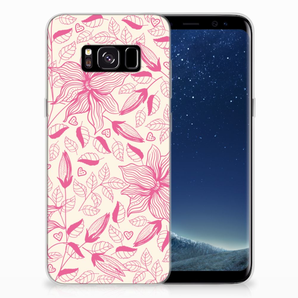 Samsung Galaxy S8 TPU Case Pink Flowers
