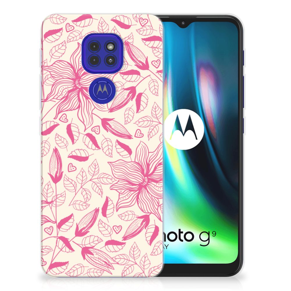 Motorola Moto G9 Play | E7 Plus TPU Case Pink Flowers