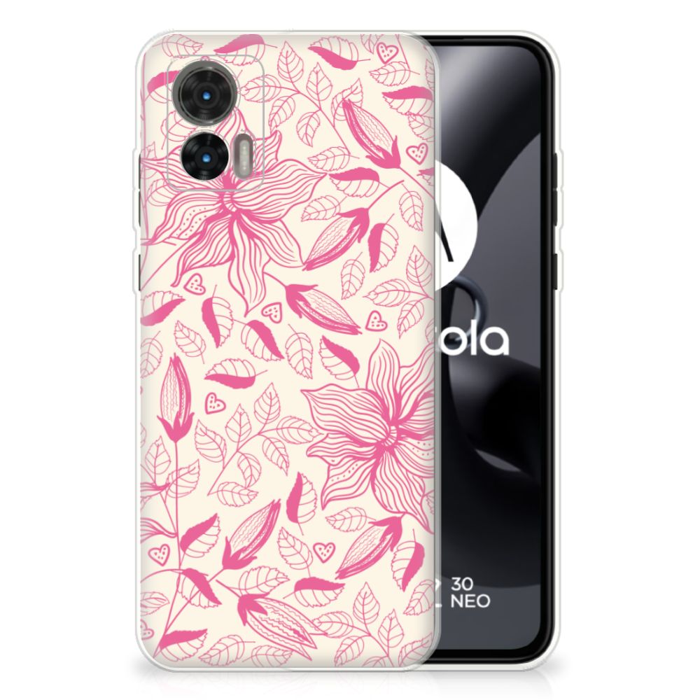 Motorola Edge 30 Neo TPU Case Pink Flowers