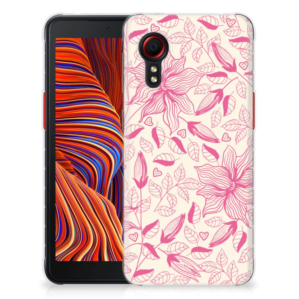 Samsung Galaxy Xcover 5 TPU Case Pink Flowers