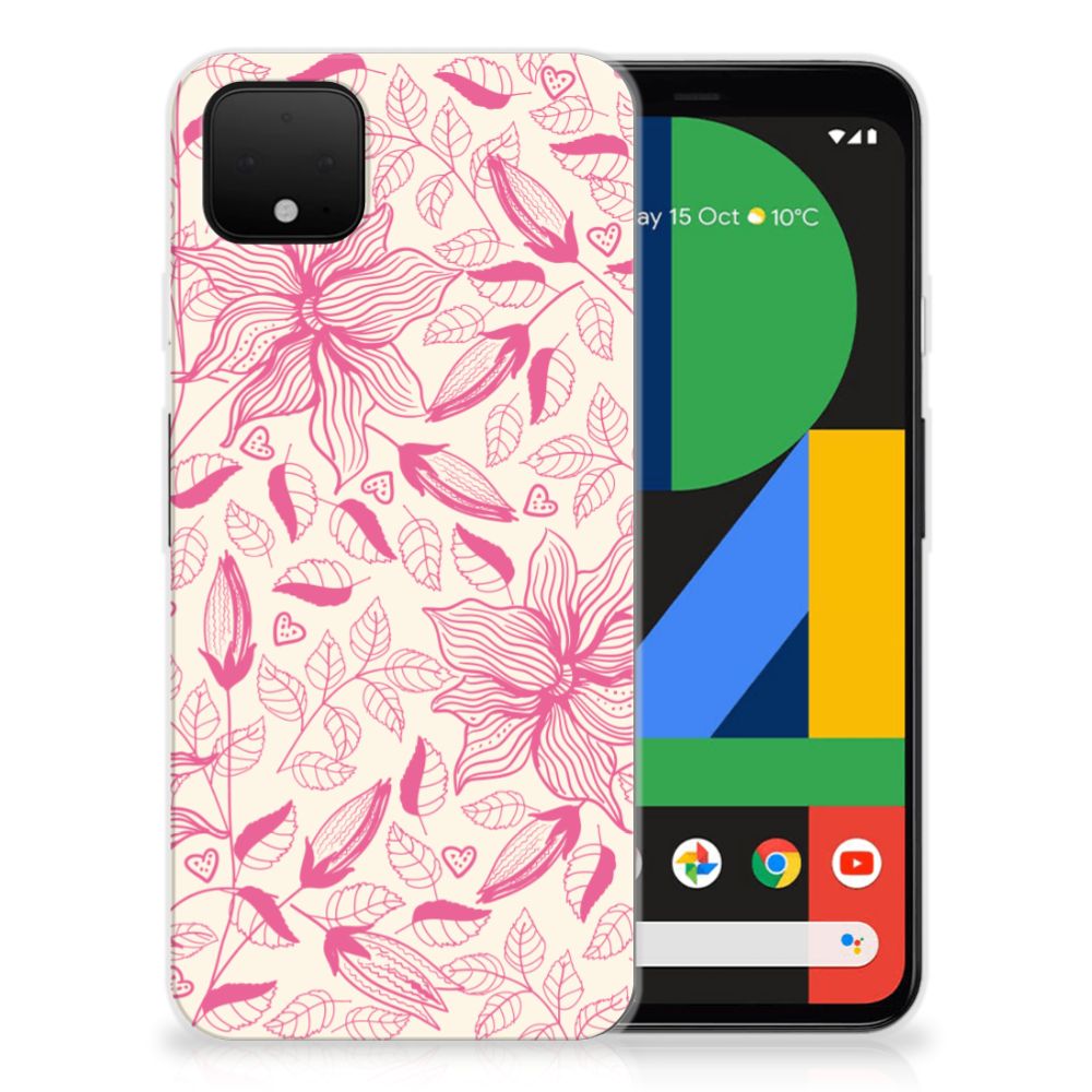 Google Pixel 4 XL TPU Case Pink Flowers