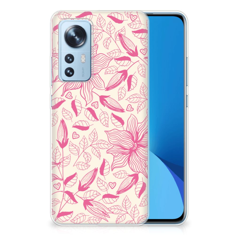 Xiaomi 12 | 12X TPU Case Pink Flowers