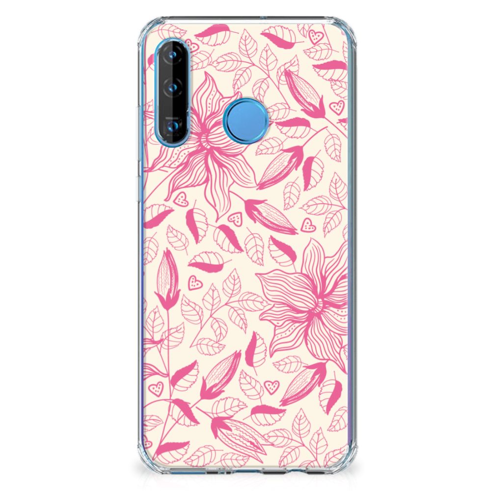 Huawei P30 Lite Case Pink Flowers