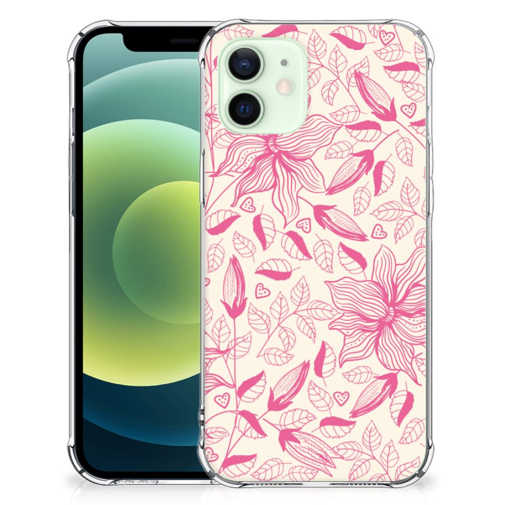 iPhone 12 Mini Case Pink Flowers