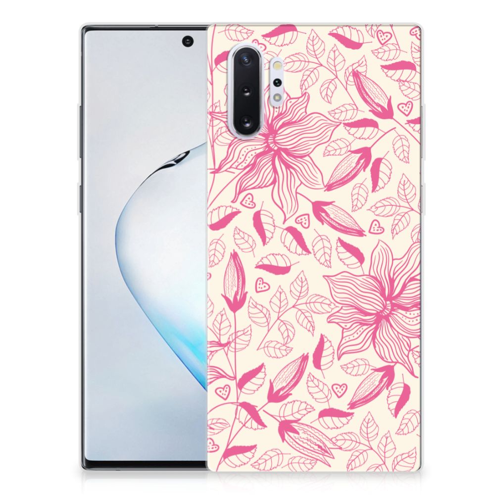 Samsung Galaxy Note 10 Plus TPU Case Pink Flowers