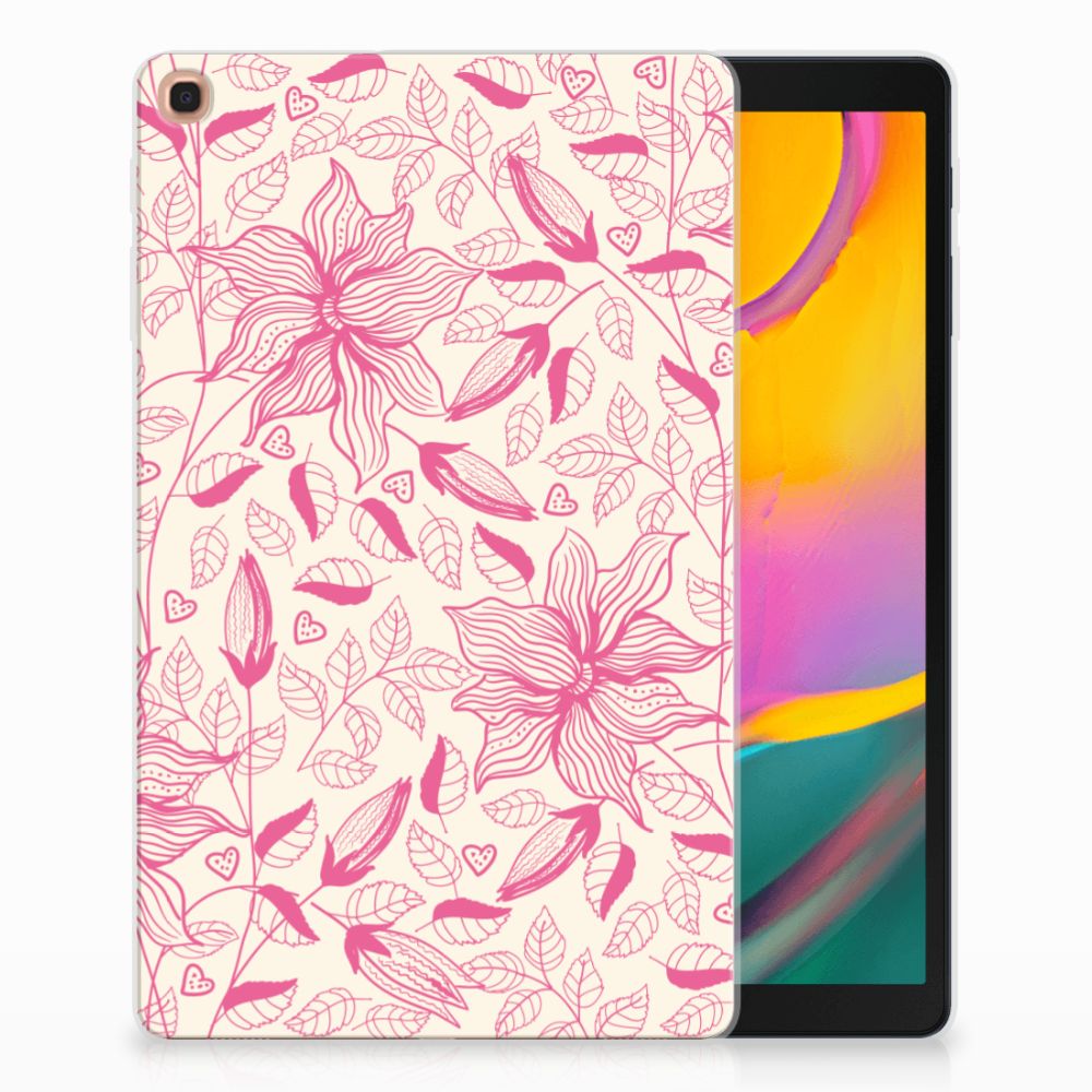 Samsung Galaxy Tab A 10.1 (2019) Siliconen Hoesje Pink Flowers