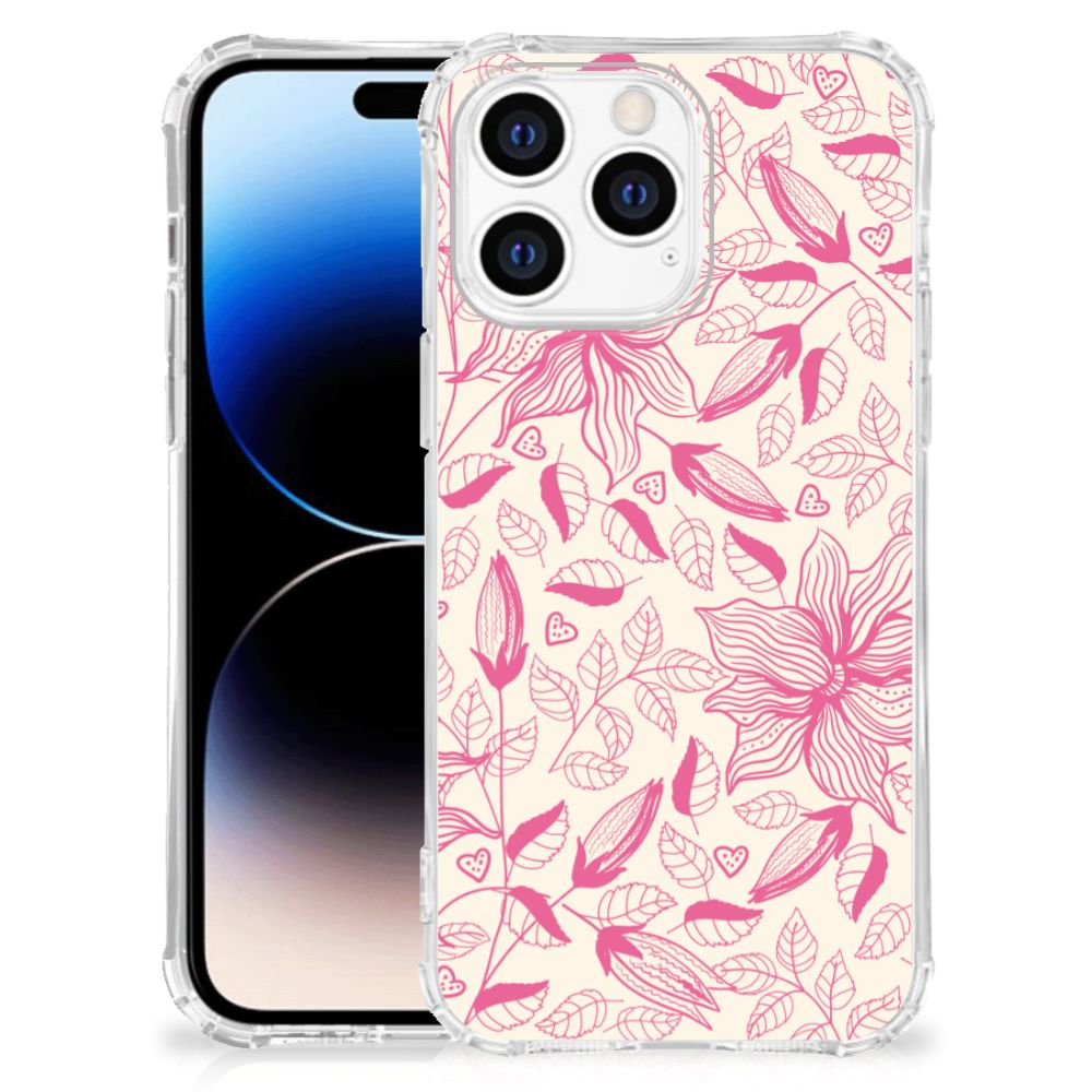 Apple iPhone 14 Pro Max Case Pink Flowers