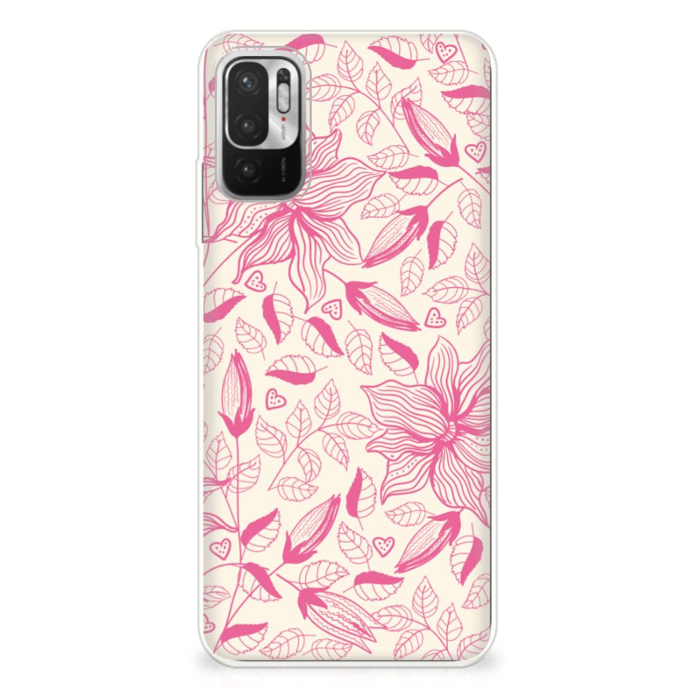 Xiaomi Redmi Note 10/10T 5G | Poco M3 Pro TPU Case Pink Flowers