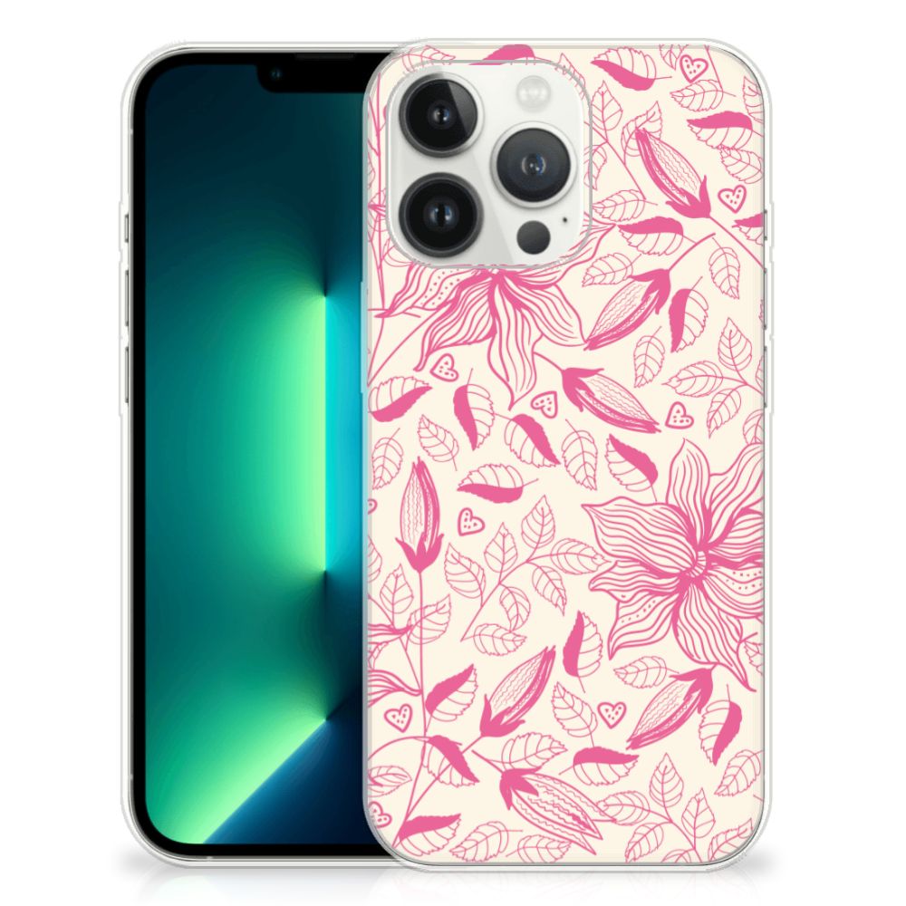 iPhone 13 Pro Max TPU Case Pink Flowers