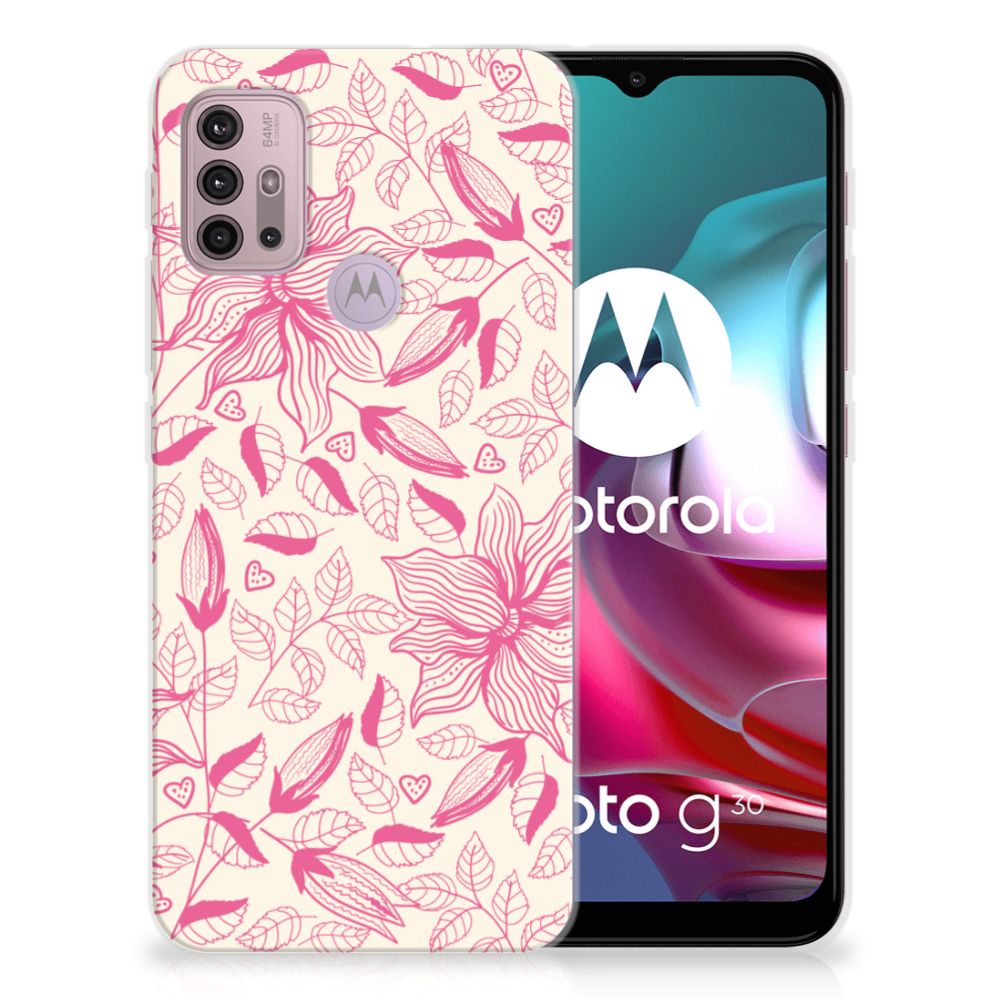 Motorola Moto G30 | G10 TPU Case Pink Flowers