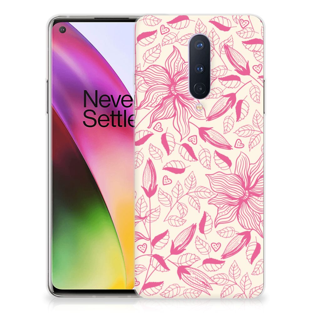 OnePlus 8 TPU Case Pink Flowers