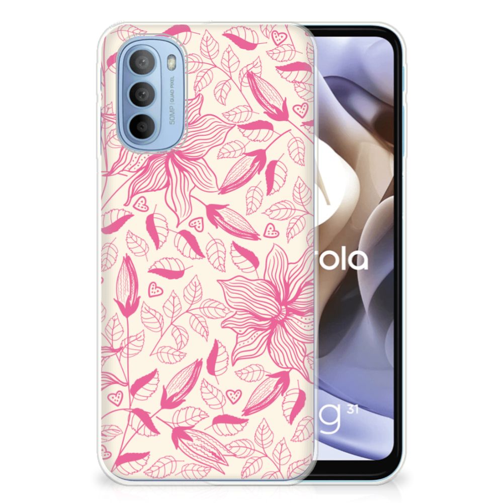 Motorola Moto G31 | G41 TPU Case Pink Flowers
