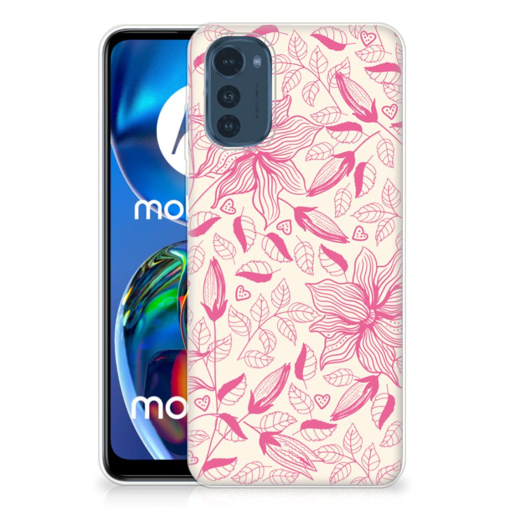 Motorola Moto E32/E32s TPU Case Pink Flowers