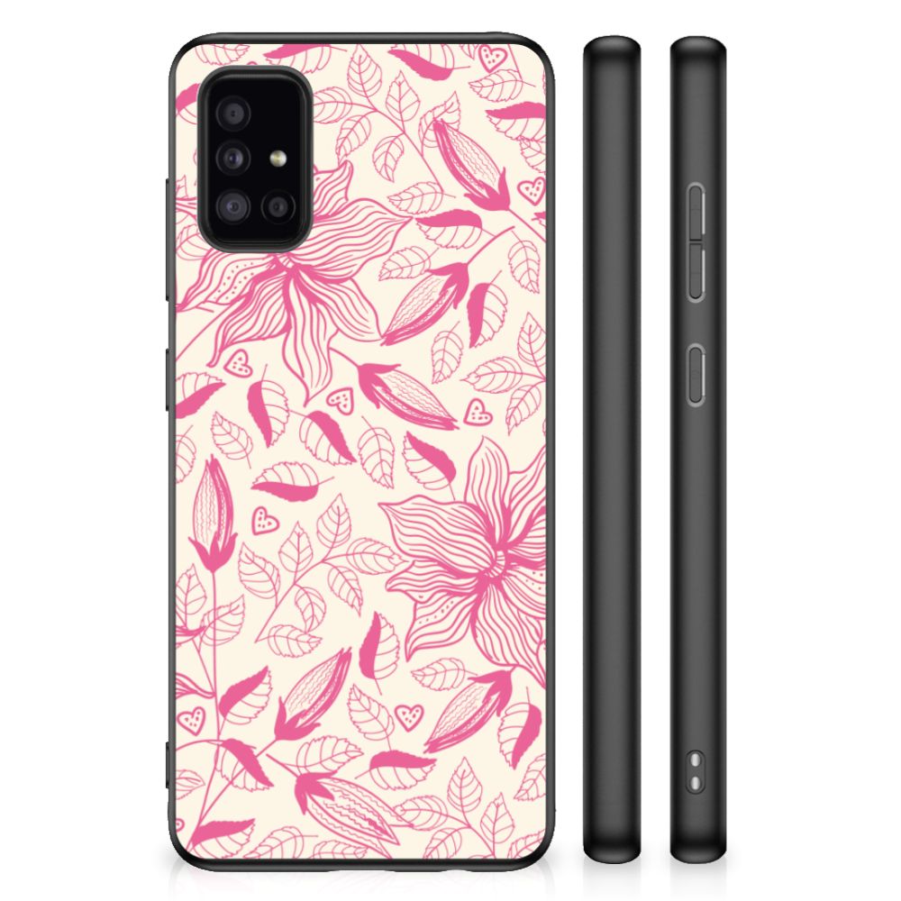Samsung Galaxy A51 Skin Case Pink Flowers