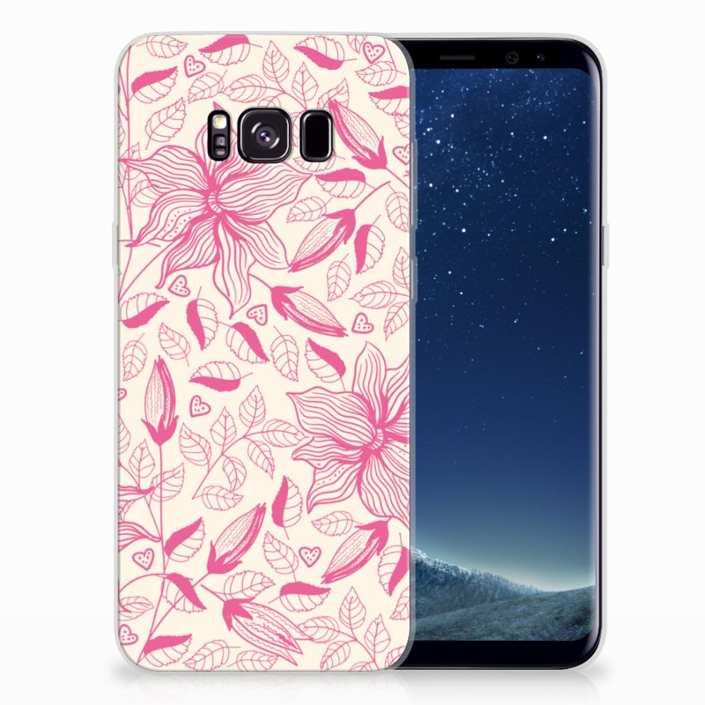 Samsung Galaxy S8 Plus TPU Case Pink Flowers