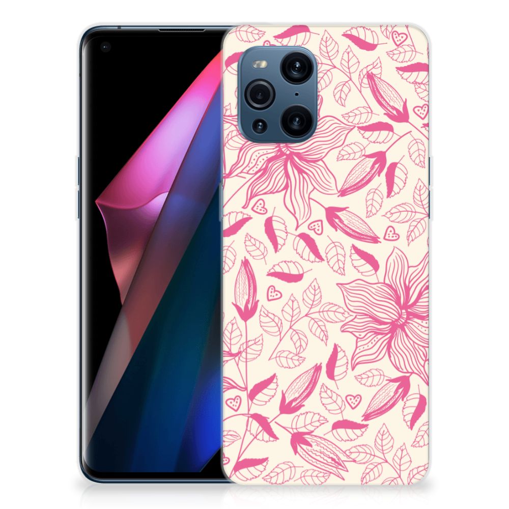 OPPO Find X3 | X3 Pro TPU Case Pink Flowers