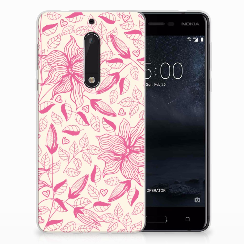 Nokia 5 TPU Case Pink Flowers