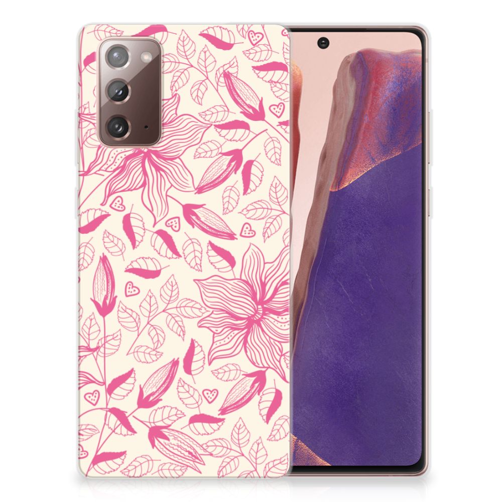 Samsung Note 20 TPU Case Pink Flowers
