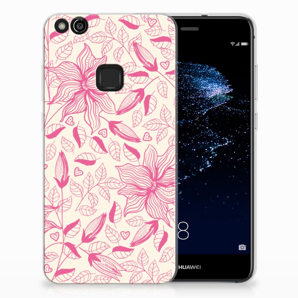 Huawei P10 Lite TPU Case Pink Flowers