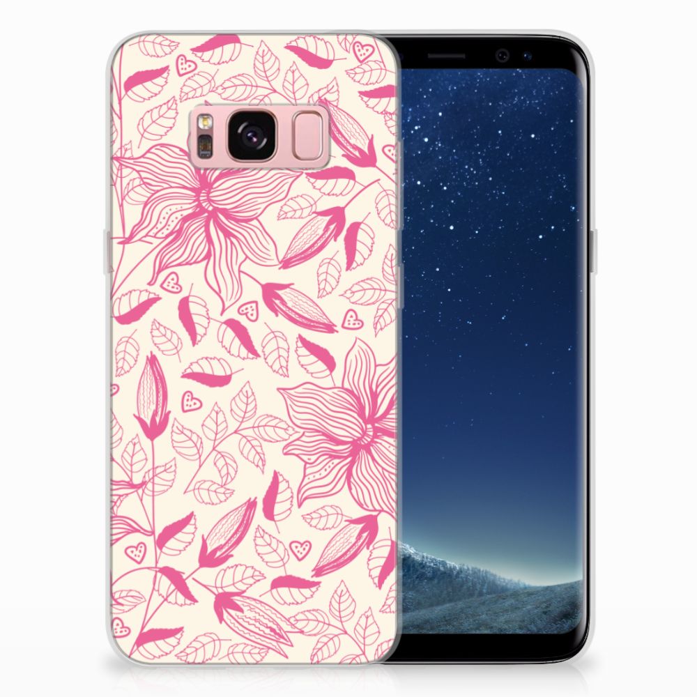 Samsung Galaxy S8 TPU Case Pink Flowers