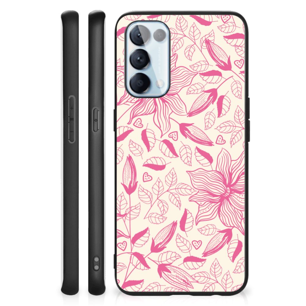 OPPO Reno5 5G | Find X3 Lite Bloemen Hoesje Pink Flowers