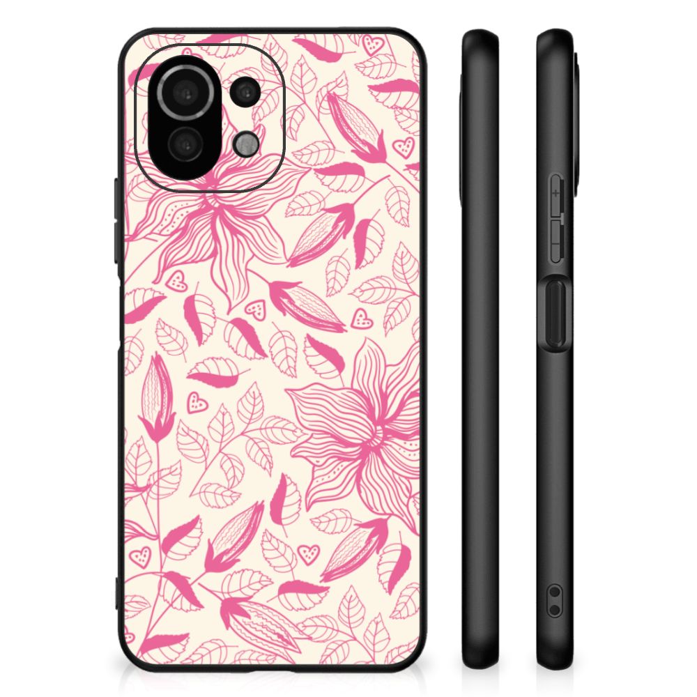 Xiaomi 11 Lite 5G NE | Mi 11 Lite Bloemen Hoesje Pink Flowers