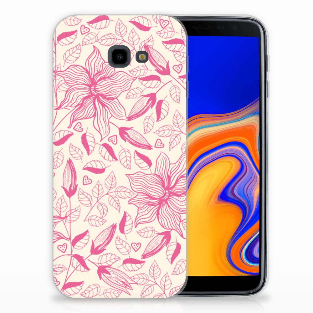 Samsung Galaxy J4 Plus (2018) TPU Case Pink Flowers