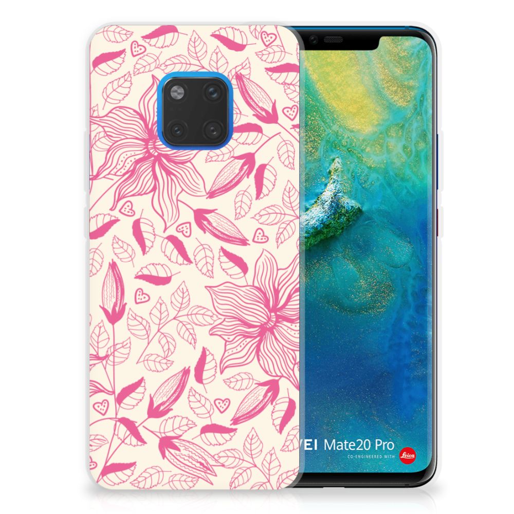Huawei Mate 20 Pro TPU Case Pink Flowers