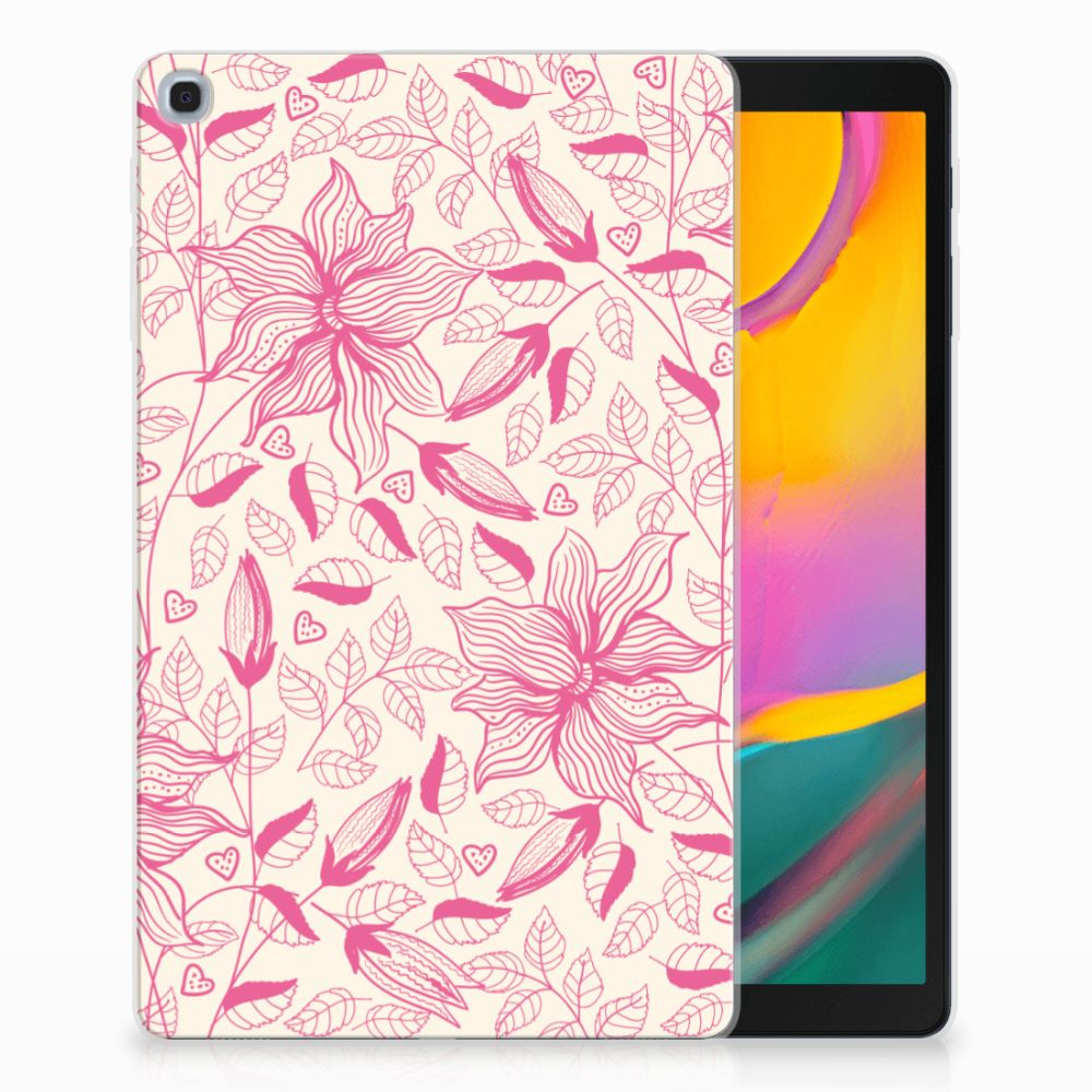 Samsung Galaxy Tab A 10.1 (2019) Siliconen Hoesje Pink Flowers