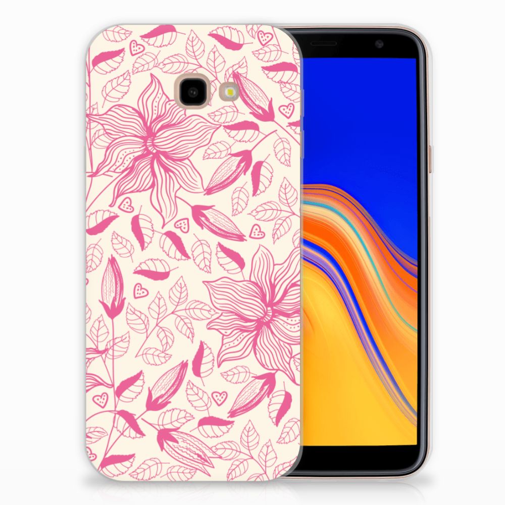 Samsung Galaxy J4 Plus (2018) TPU Case Pink Flowers
