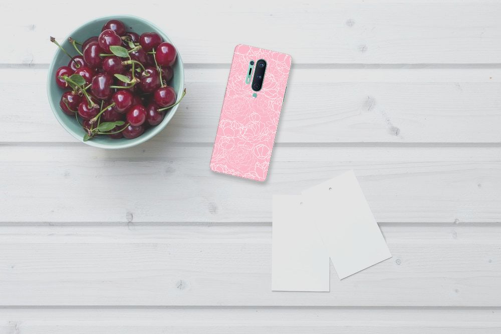 OnePlus 8 Pro TPU Case White Flowers