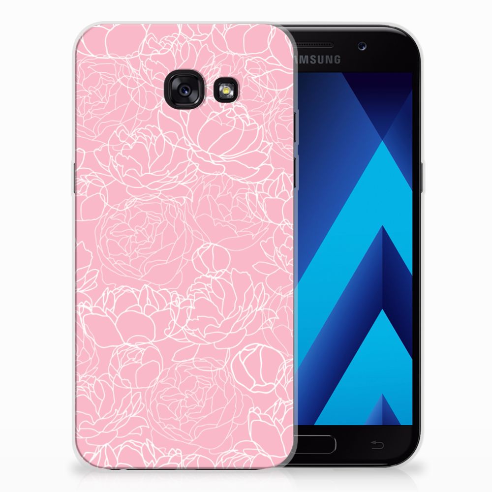 Samsung Galaxy A5 2017 TPU Case White Flowers