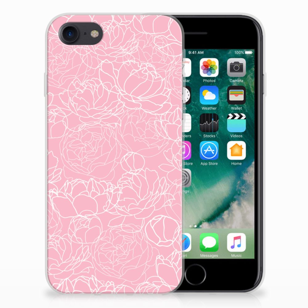iPhone SE 2022 | SE 2020 | 8 | 7 TPU Case White Flowers