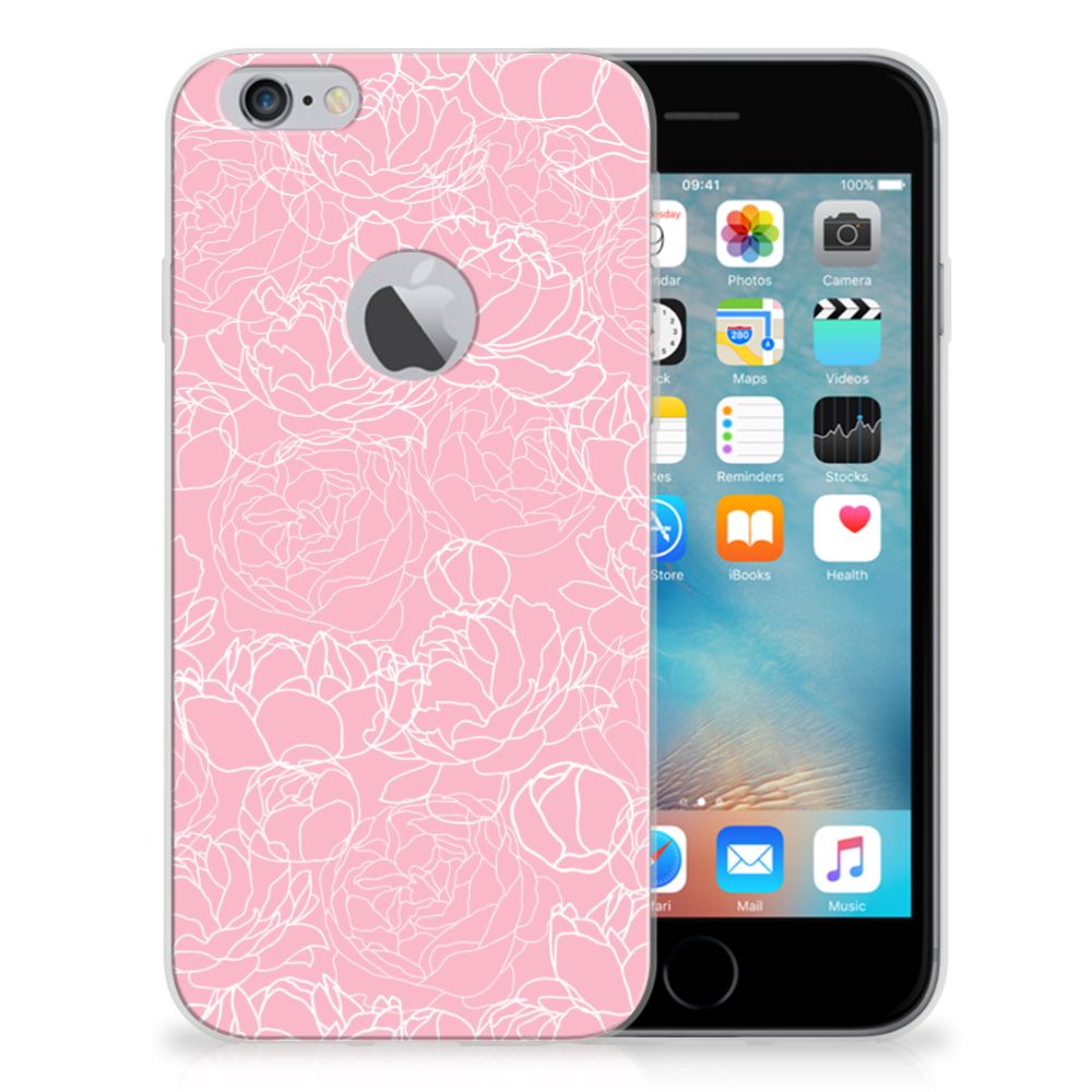Apple iPhone 6 Plus | 6s Plus TPU Hoesje Design White Flowers