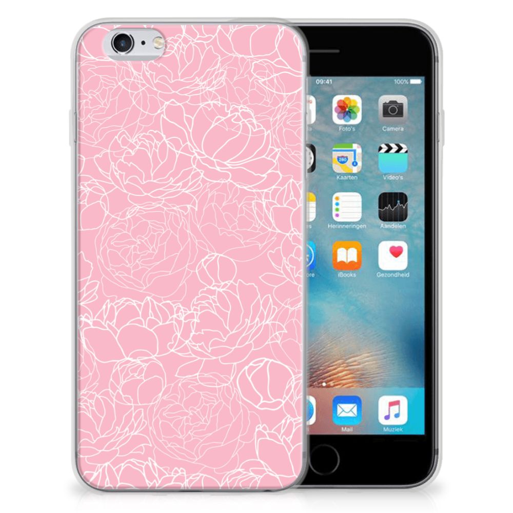 Apple iPhone 6 | 6s TPU Hoesje Design White Flowers