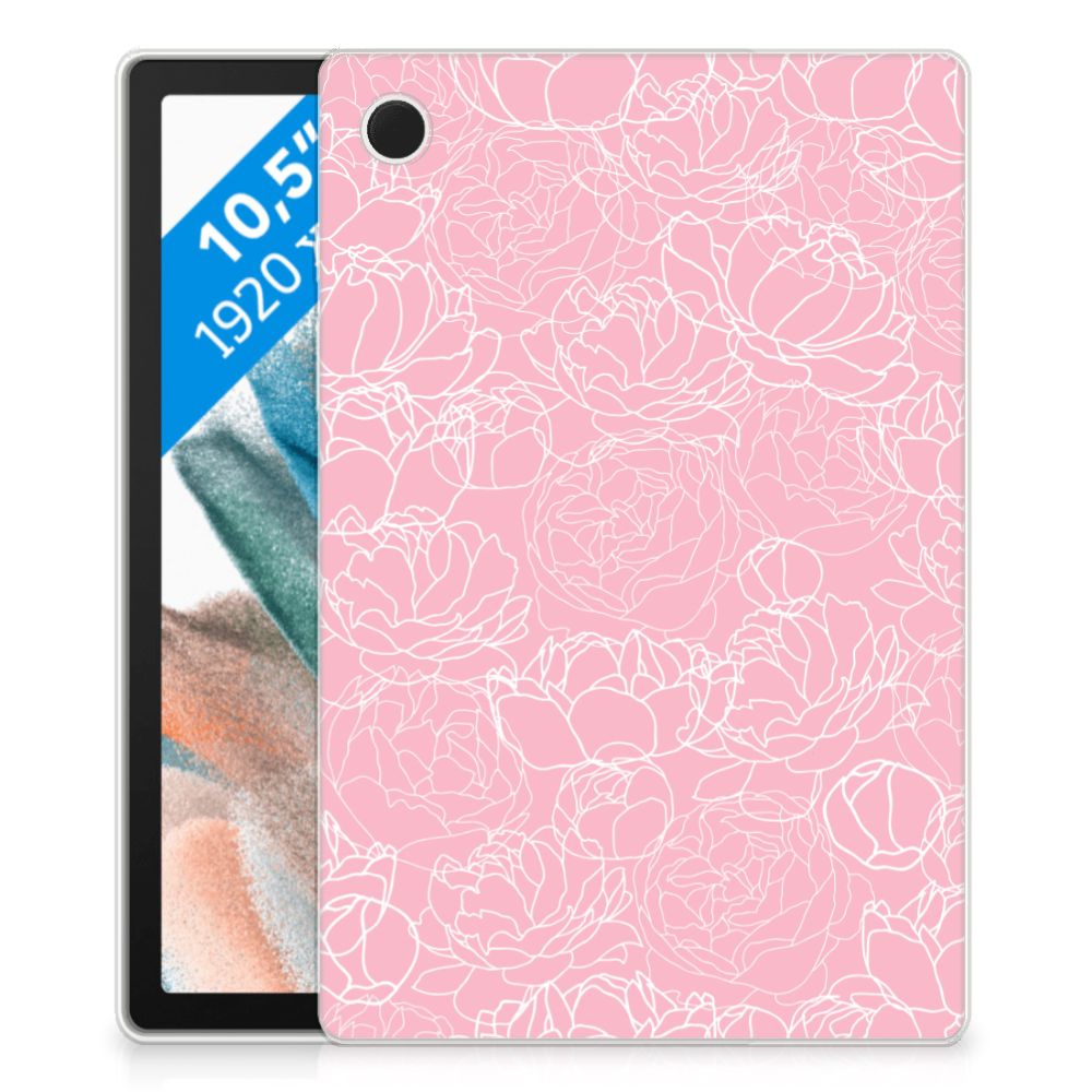 Samsung Galaxy Tab A8 2021/2022 Siliconen Hoesje White Flowers