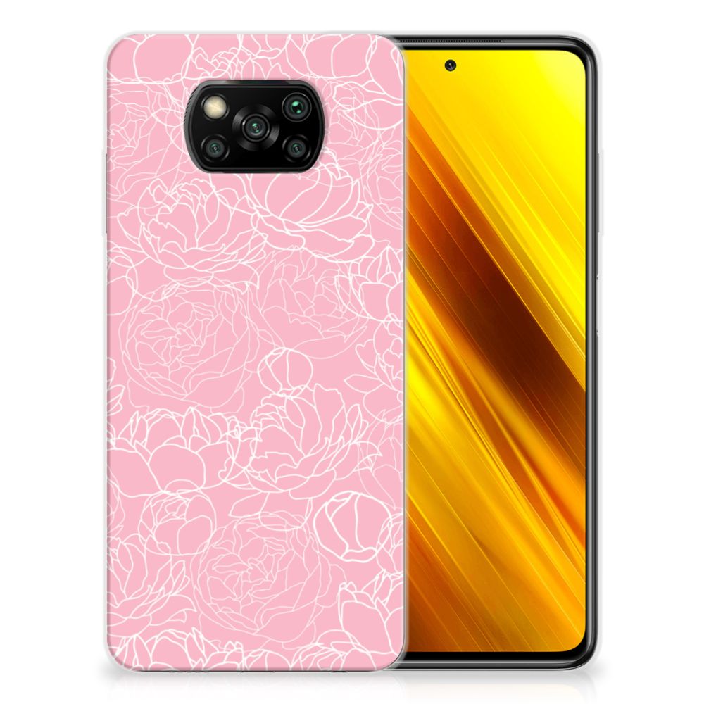 Xiaomi Poco X3 | Poco X3 Pro TPU Case White Flowers